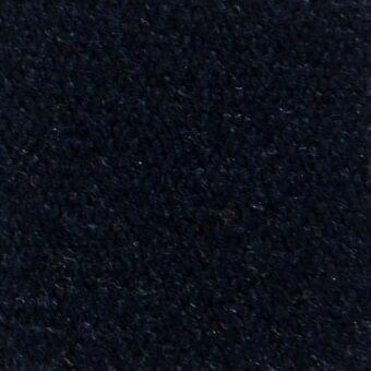 Navy blue woven fabric texture with a nubby pile, displaying visible fibers and a matte finish; verzelloni dylan 19051 label.