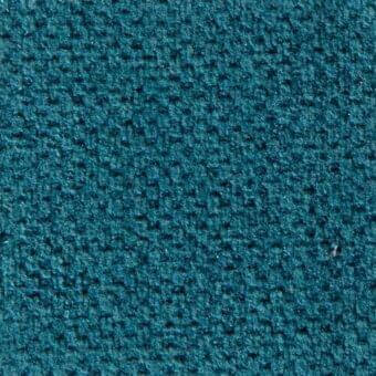 Teal woven fabric texture with a nubby surface, exhibiting subtle tonal variations and a repeating square pattern, matte finish.