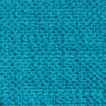 Turquoise woven fabric texture with a dense, ribbed pattern and dark flecks, exhibiting a matte finish and substantial, slightly raised surface.