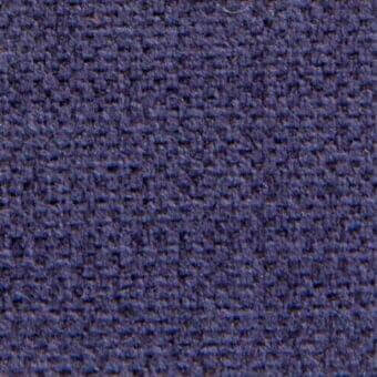 Indigo woven fabric texture with a plain weave, matte finish, and consistent color displaying horizontal and vertical threads.