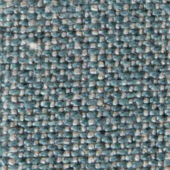 Teal woven fabric texture with grid pattern, beige thread accents, and a slightly raised, nubby surface; dense, regular weave construction.