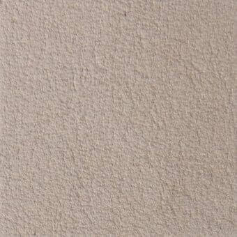 Nubuk leather texture sample, sandy beige color, fine velvety nap with subtle horizontal striations and a matte finish.