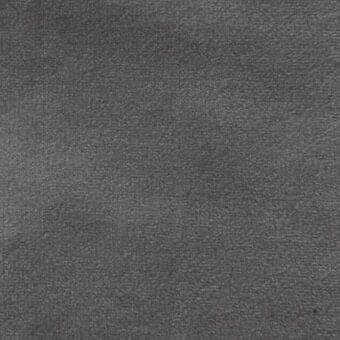 Dark gray matte velour fabric texture with a dense, short pile and subtle granular appearance; fabric name printed at bottom.