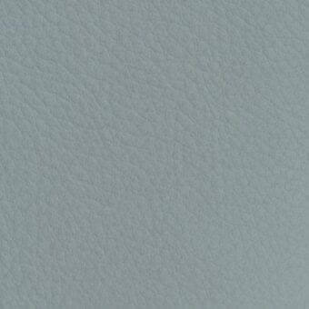 Nubuck leather texture sample, cool gray-blue color, fine pebble grain pattern, soft matte finish, consistent dye application.